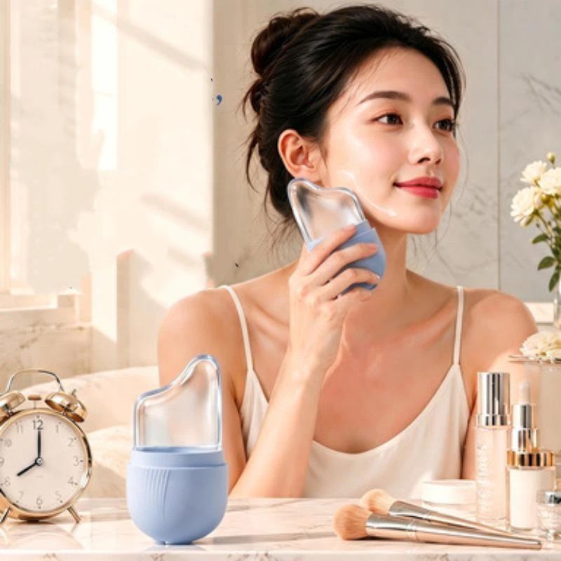 Face Ice Roller Puffiness - Wielorazowy silikonowy wałek do masażu twarzy