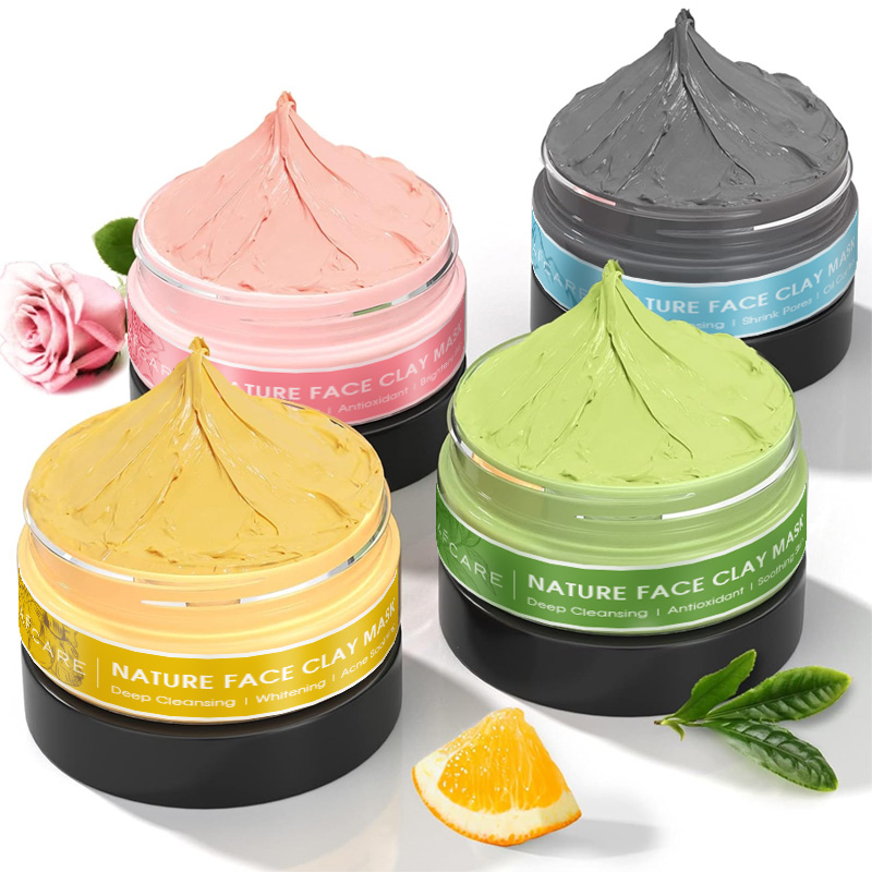 Green Tea Cleansing Clay Mask - 4-częściowy zestaw glinianych maseczek do twarzy