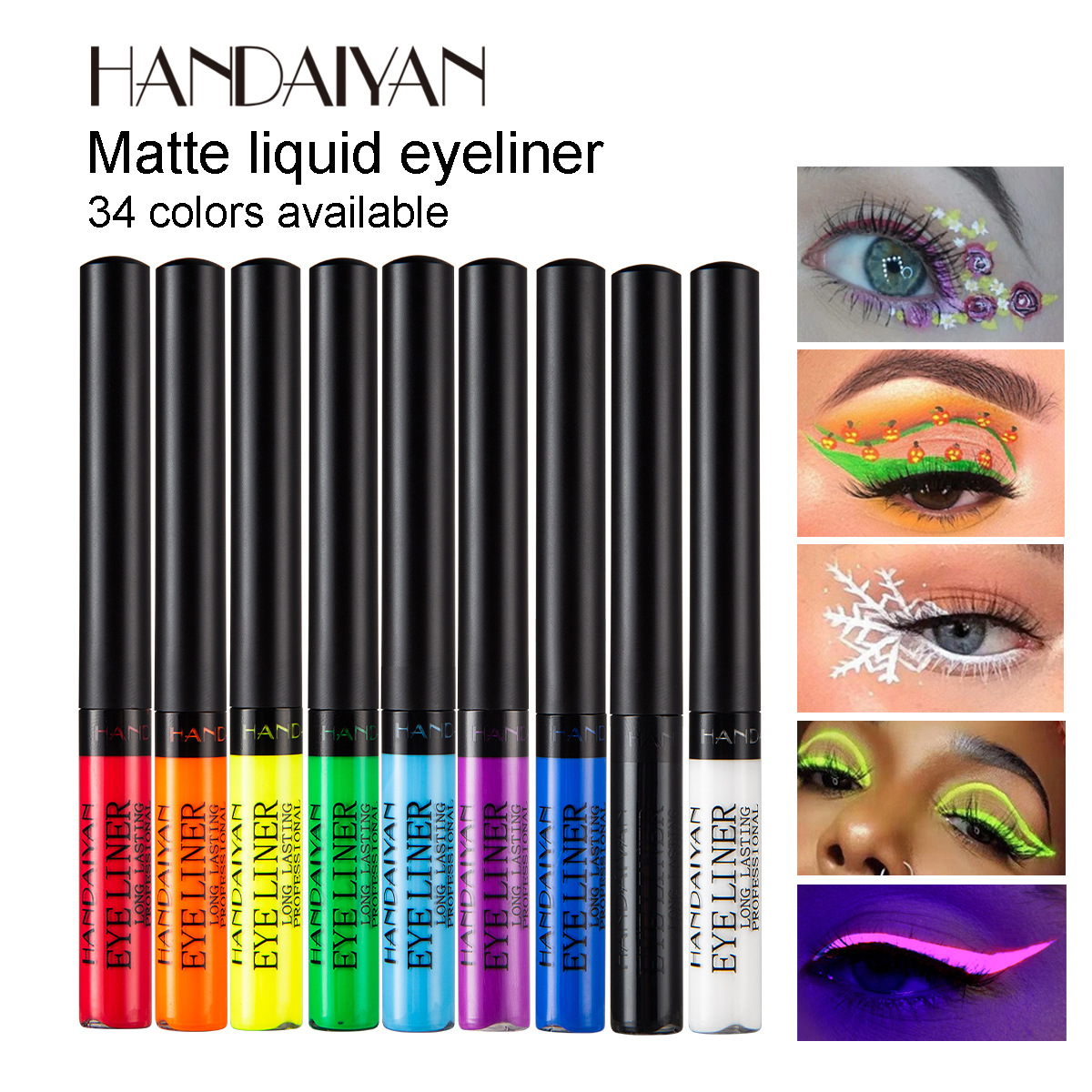 Waterproof Liquid Eyeliner Pen - Neonowy eyeliner w pisaku UV, wodoodporny,