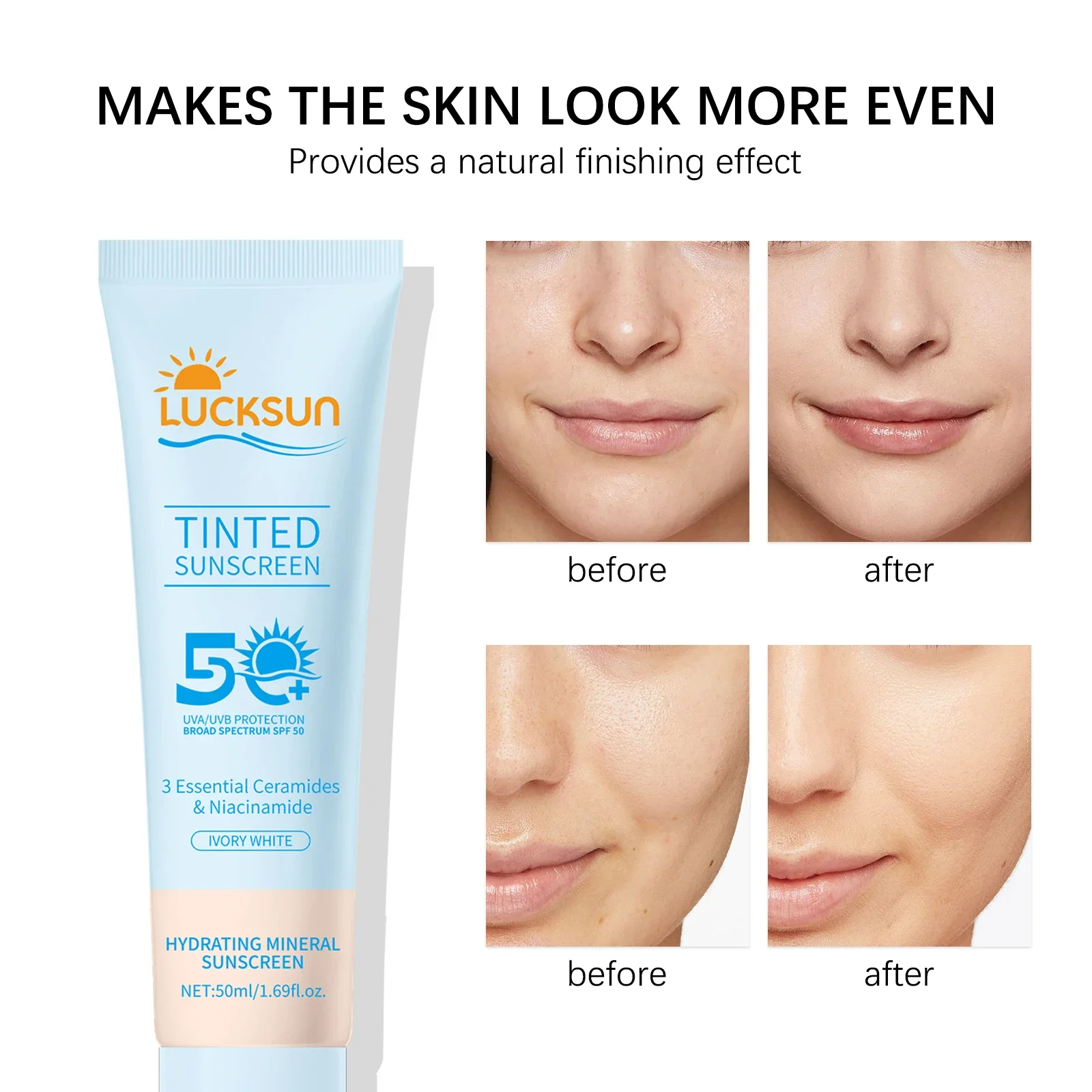 Spf 50 Waterproof Sunscreen - Krem przeciwsłoneczny SPF50+. Zapewnia długotrwałą ochronę