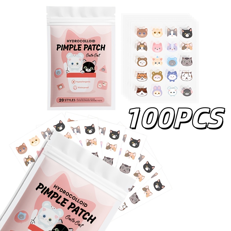 Skincare - 100 sztuk uroczych naklejek na pryszcze