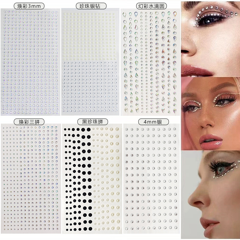 Nail Art - Białe cyrkonie 2mm 3mm 4mm akrylowe