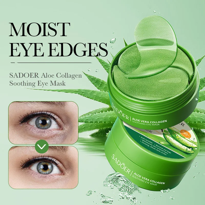 Collagen Under Eye Patches - SAODER 60 szt. Aloe Vera Kolagenowe