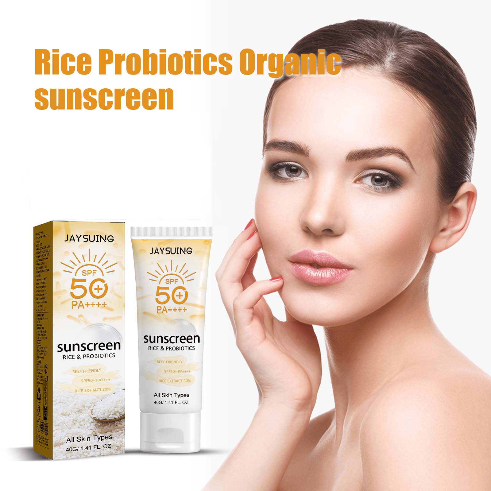 Spf 50 Waterproof Sunscreen - Probiotyczny organiczny krem z filtrem na