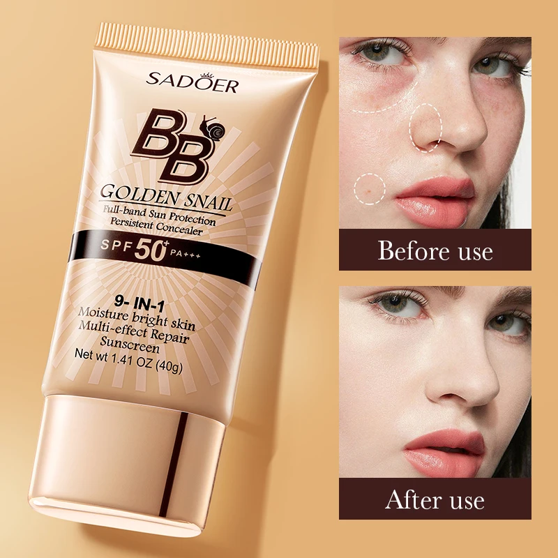 Spf 50 Waterproof Sunscreen - Krem BB z filtrem SPF50, podkład