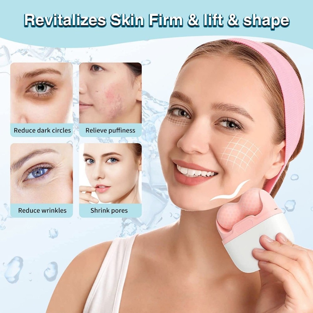Face Ice Roller Puffiness - Podwójny wałek chłodzący do twarzy i