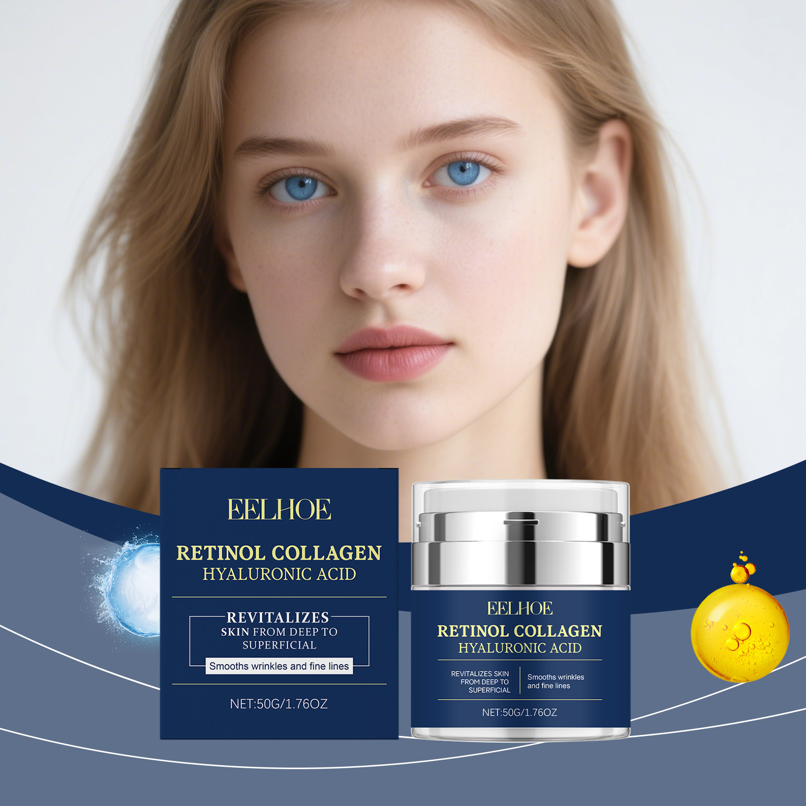 Retinol Anti Wrinkle Cream - EELHOE Krem z Retinolem i Kolagenem
