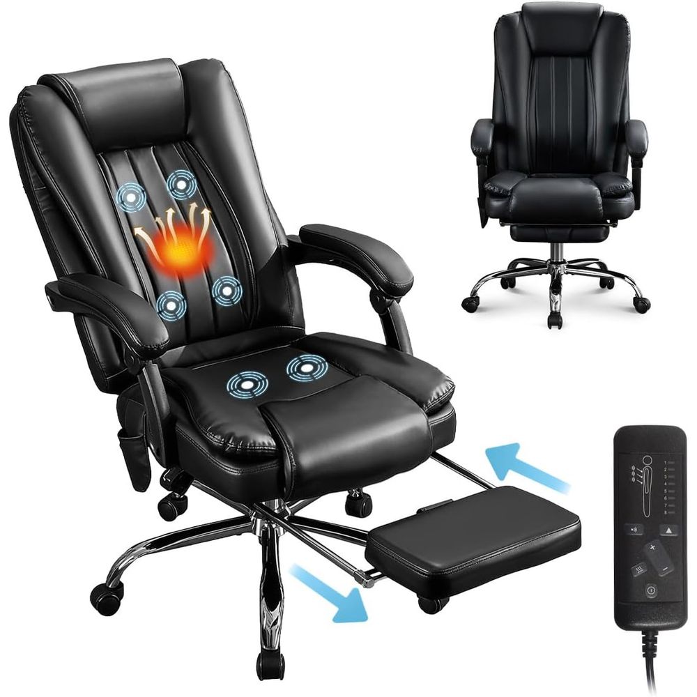 Massage - Luksusowe, ergonomiczne krzesło biurowe z funkcją
