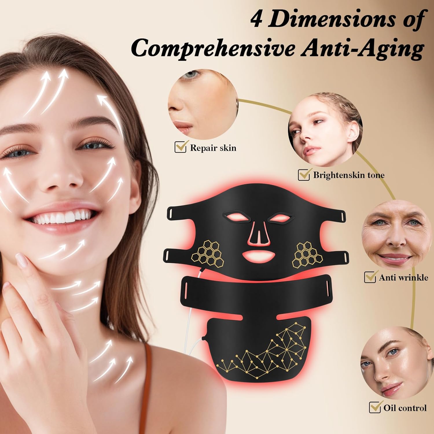 M100SIR 2w1 Silikonowa Maska L – Led Light Therapy Face Mask recenzja i cena