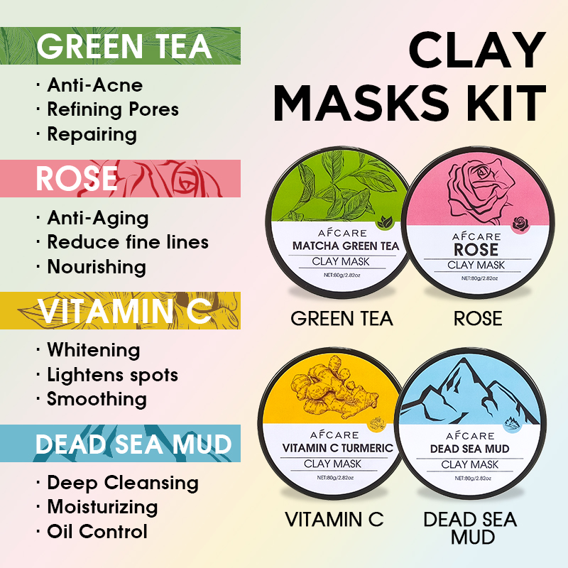 Zestaw 4 szt. glinkowych masec – Green Tea Cleansing Clay Mask recenzja i cena