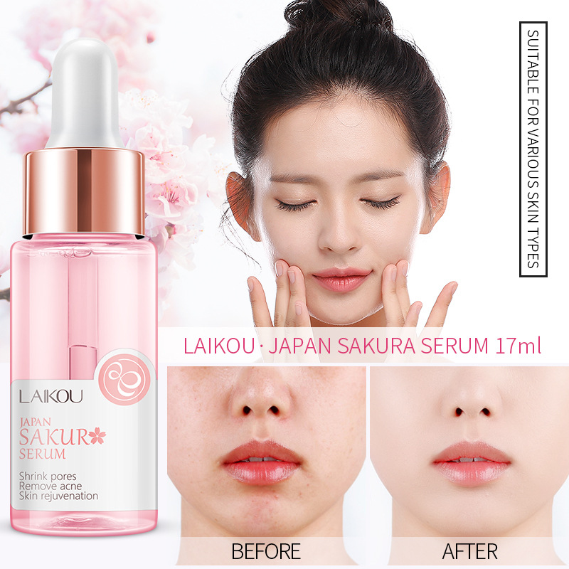 Serum LAIKOU Sakura i kolageno – Niacinamide Pore Shrinking Essence recenzja i cena