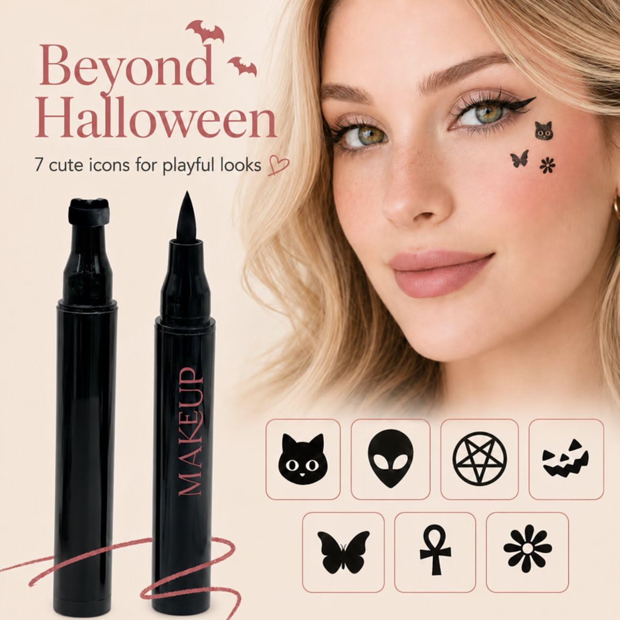 Halloweenowy dwustronny eyelin – Waterproof Liquid Eyeliner Pen recenzja i cena