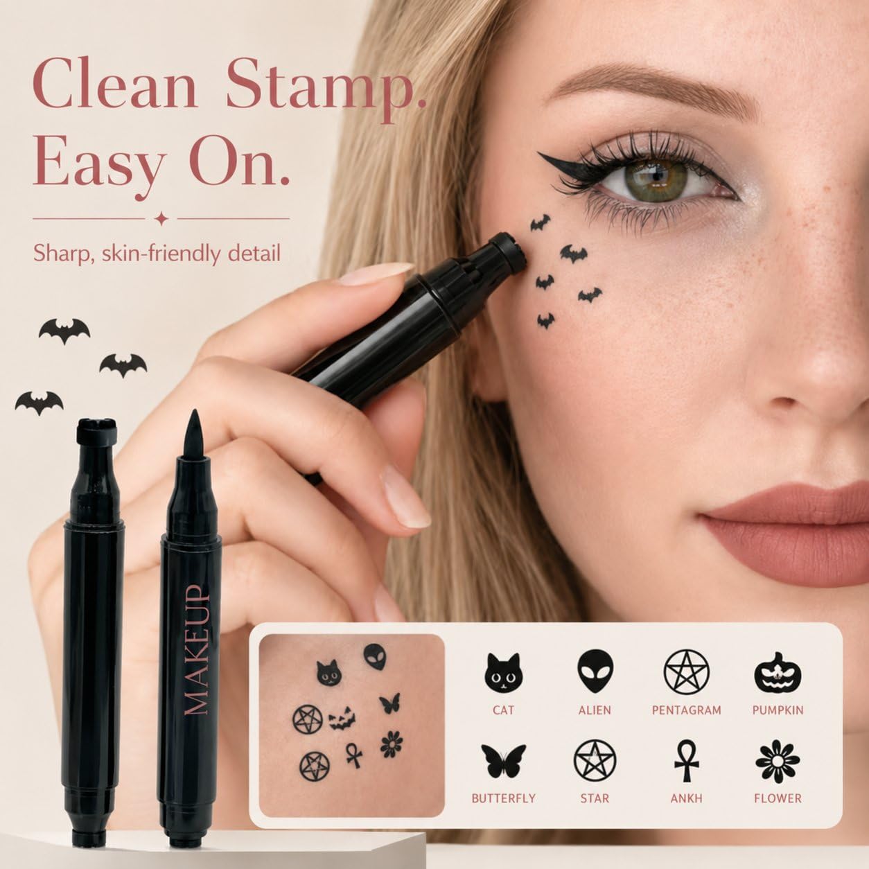 Halloweenowy dwustronny eyelin – Waterproof Liquid Eyeliner Pen recenzja i cena