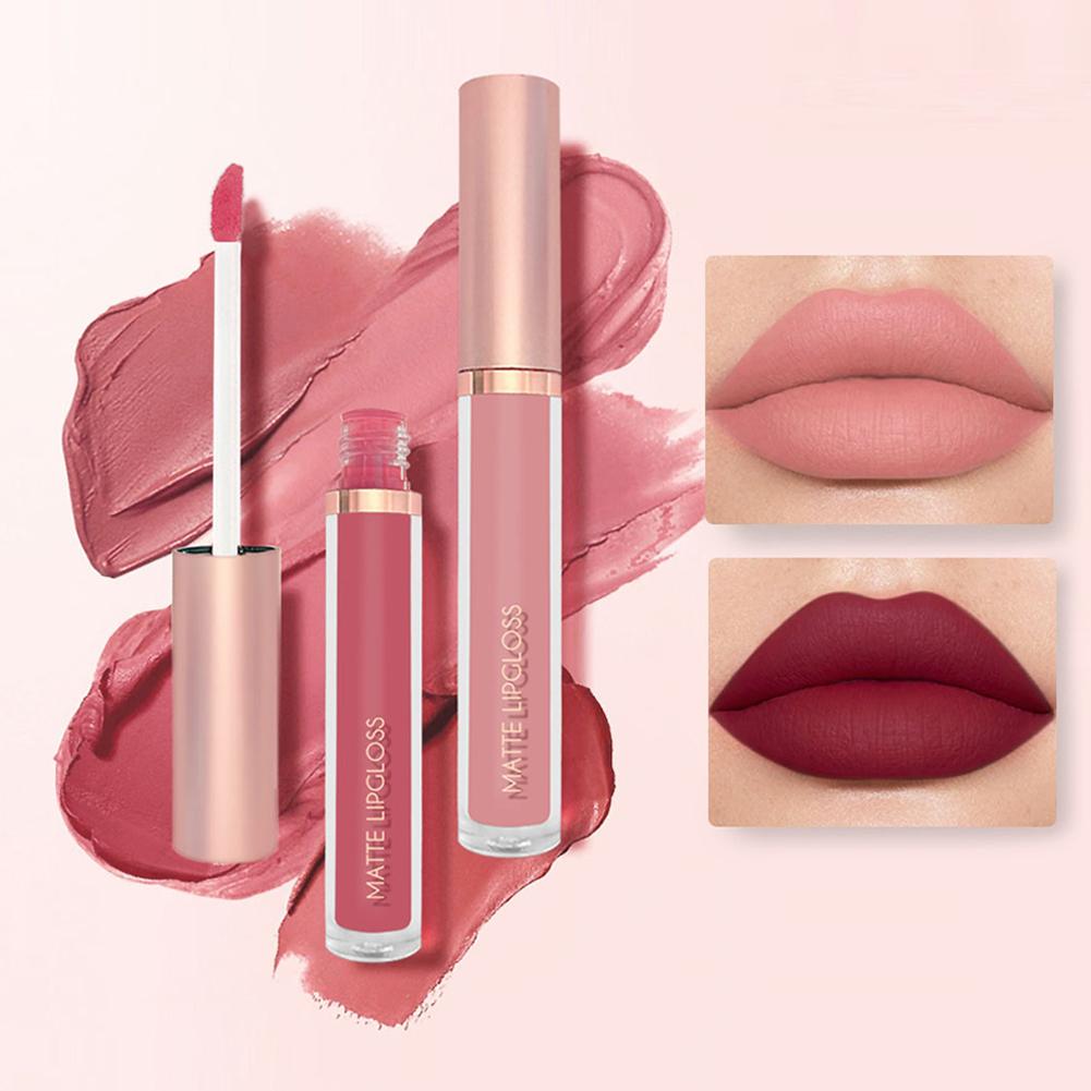 3 sztuk/zestaw Nude błyszczyk  – Matte Velvet Lip Tint Long Lasting recenzja i cena