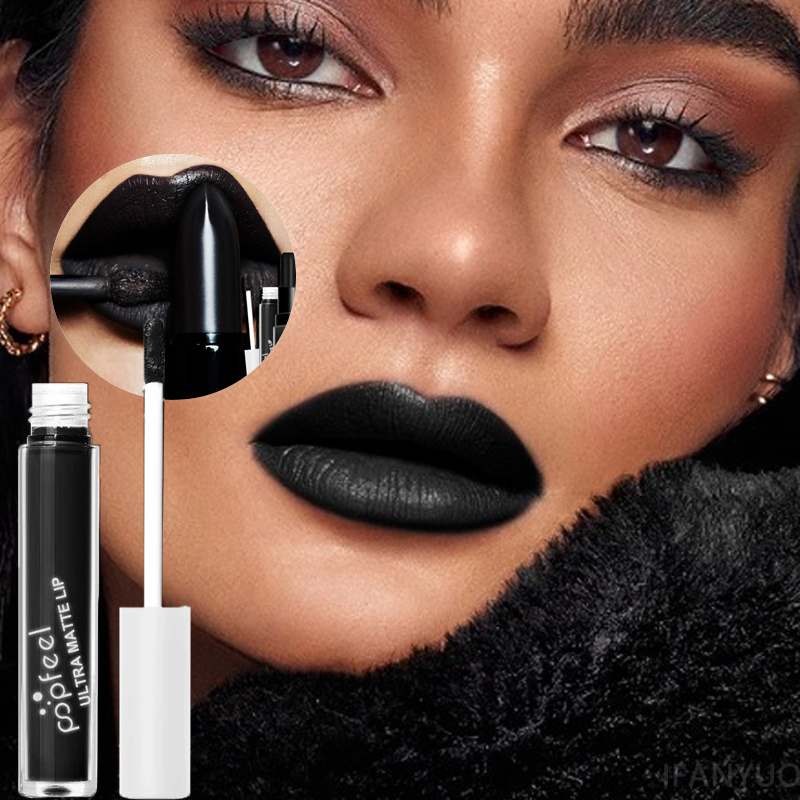 Punkowa Matowa Czarna Pomadka  – Matte Velvet Lip Tint Long Lasting recenzja i cena