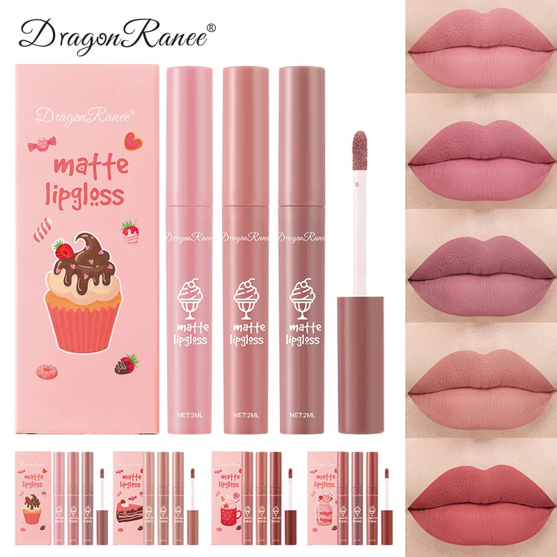 3 szt./zestaw Aksamitne Matowe – Matte Velvet Lip Tint Long Lasting recenzja i cena