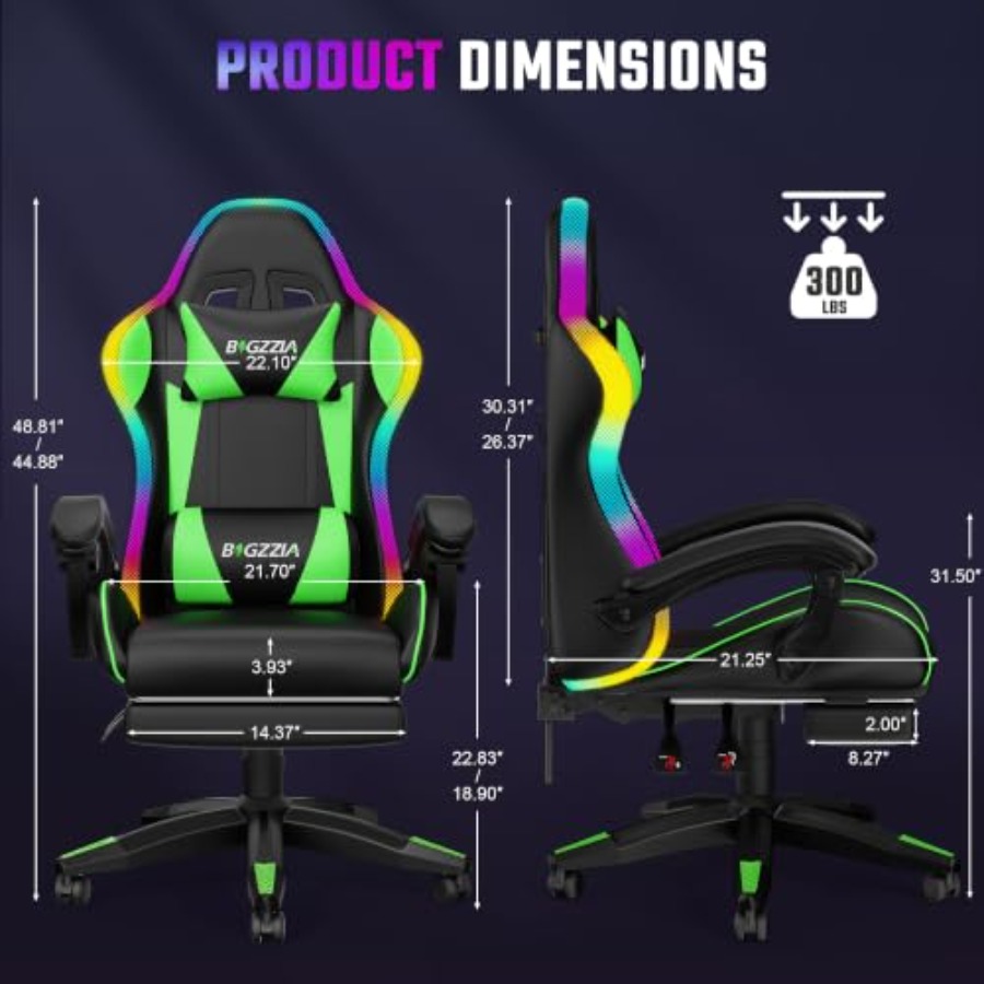 Gamingowy fotel RGB z podnóżki – Massage recenzja i cena