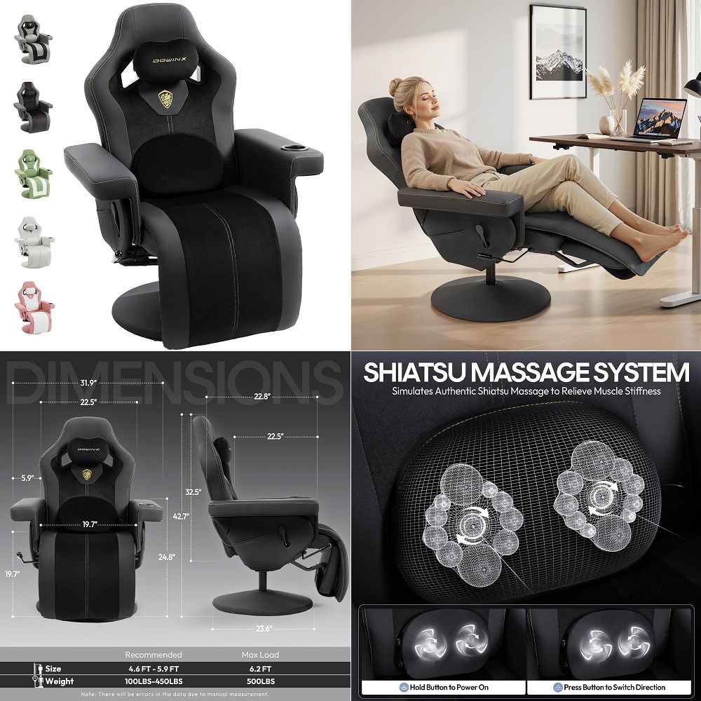 Krzesło gamingowe M6 z klimaty – Massage recenzja i cena