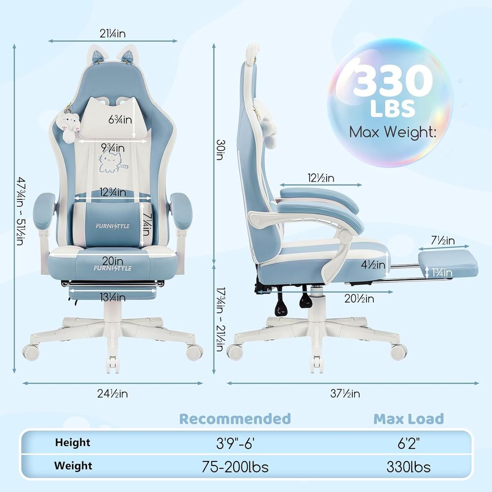 Ergonomiczne niebiesko-białe k – Massage recenzja i cena