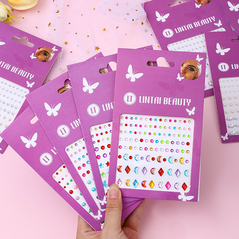 Naklejki na twarz z klejnotami – Nail Art recenzja i cena